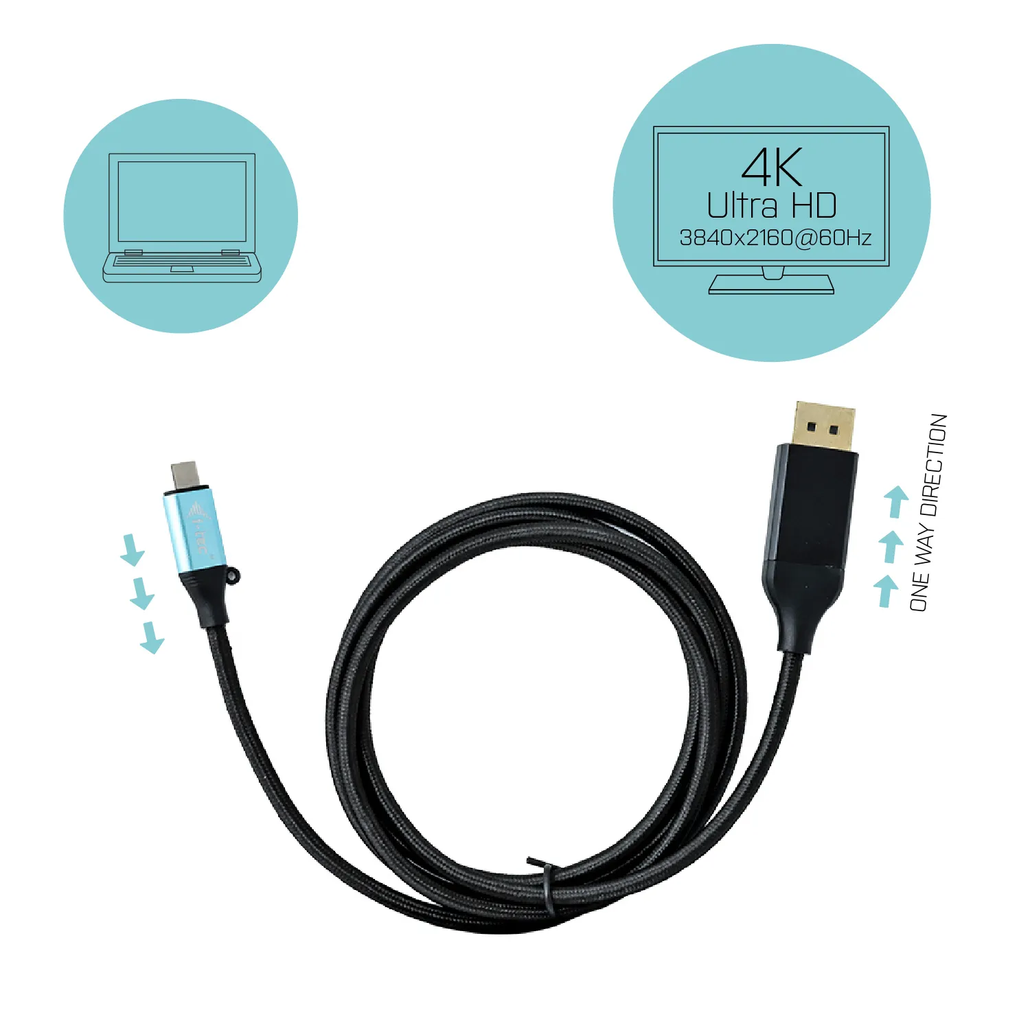 i-tec USB-C DisplayPort Cable Adapter 4K / 60 Hz 150cm – Bild 5