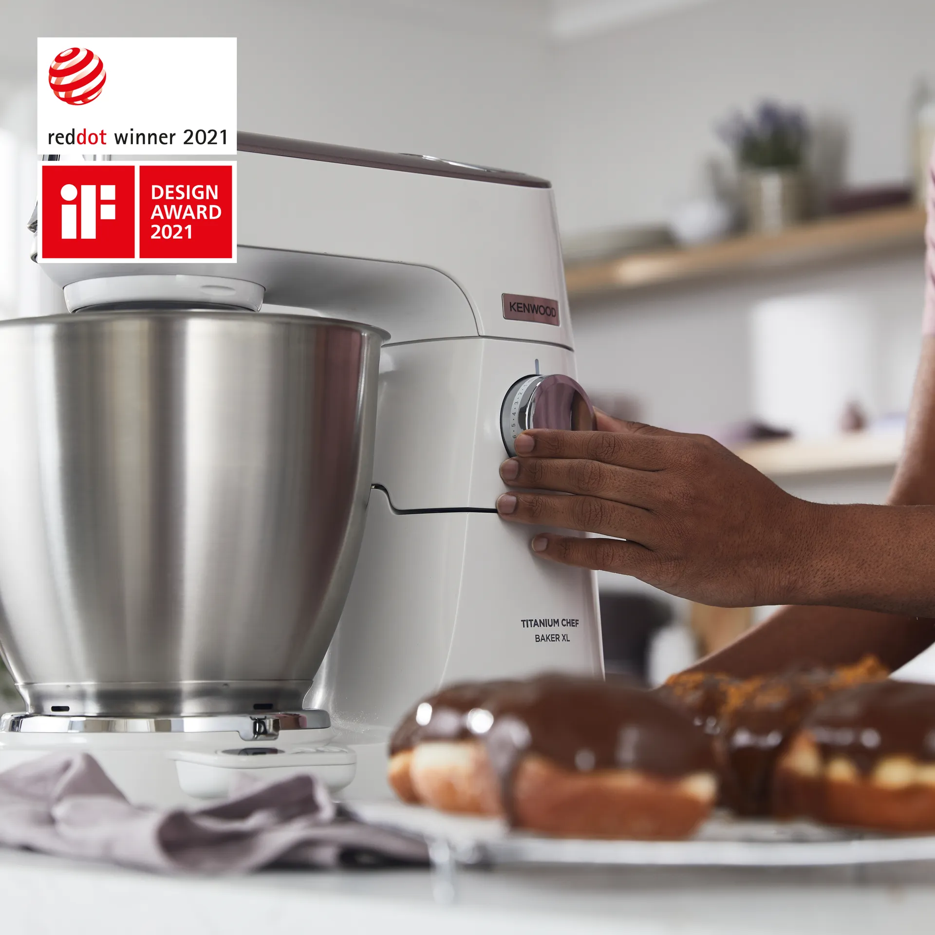 Kenwood Titanium Chef Baker XL Küchenmaschine 1200 W 7 l Weiß Integrierte Waagen – Bild 6