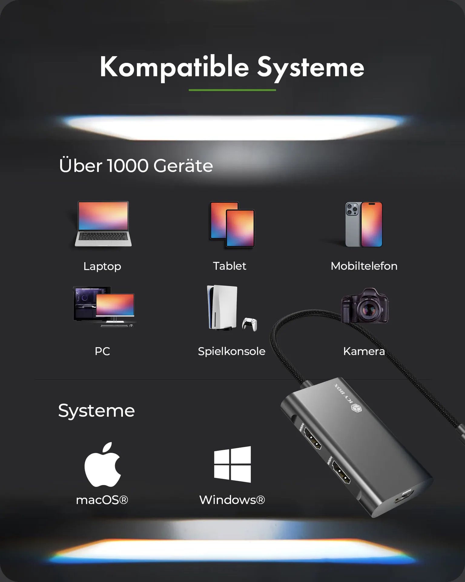 ICY BOX Adapter für USB Type-C zu 3x HDMI – Bild 7