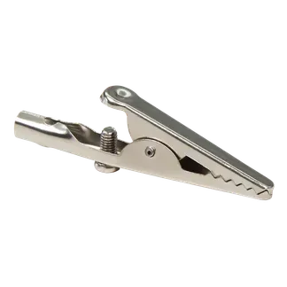 Krokodilklemme McPower, 51mm, unisoliert, mit Schraube Krokodilklemme McPower, 51mm, unisoliert, mit Schraube