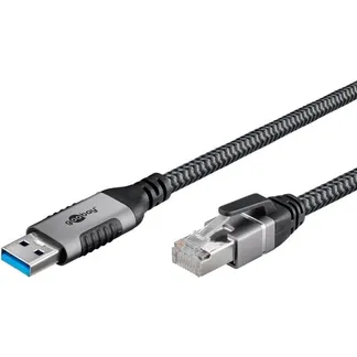 Ethernet-Kabel USB-A 3.2 Gen1 Stecker > RJ-45 Stecker, LAN-Adapter Ethernet-Kabel USB-A 3.2 Gen1 Stecker > RJ-45 Stecker, LAN-Adapter
