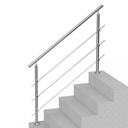 VEVOR Handläufe für Außentreppen, 150 cm Länge, 3 Querstangen, Treppenhandlauf-Set, Übergangsgeländer aus Edelstahl mit Montagesatz, doppelsäulige Treppenhandläufe für Senioren, Veranda und Terrasse – Bild 9