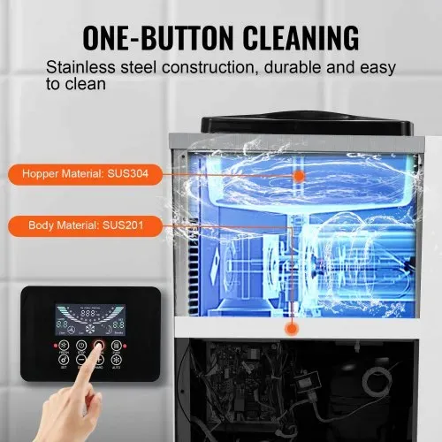 VEVOR Kommerzielle Eiscreme-Maschine, 10 L/h Leistung, 900 W, Softeismaschine für eine Geschmacksrichtung, auf der Arbeitsplatte, mit 4 L Trichter, 1,6 L Zylinder, LCD-Bildschirm, Vorkühlung – Bild 3