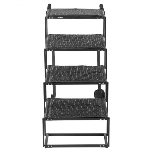 VEVOR Hundetreppe Auto Klappbar 4-Stufig, Extra Breite Hunderampe für Große Hunde mit Rutschfester Oberfläche, Tragbare Einstiegshilfe für Auto, SUV, LKW, Hochbett, Sofa, Tragkraft bis 113 kg – Bild 9