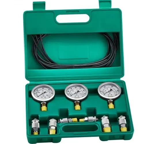 VEVOR Hydraulikdruck-Testset, 250/400/600 bar, 3 Messgeräte, 6 Testkupplungen, 3 Testschläuche, Bagger-Hydraulik-Testmanometer-Set mit Tragbarer Tragetasche für Bagger, Traktoren, Baumaschinen – Bild 10