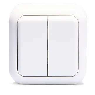 Serien-Schalter McPower “Finery“, 2-fach, 250V/10A, AP, weiß Serien-Schalter McPower “Finery“, 2-fach, 250V/10A, AP, weiß