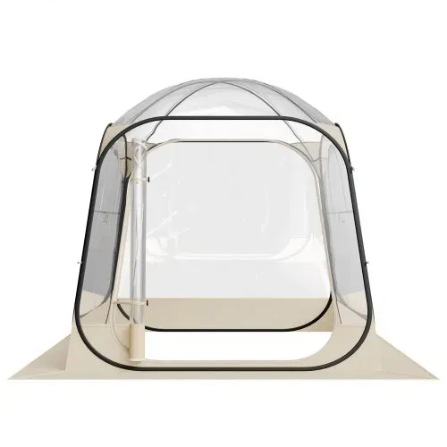 VEVOR Transparentes Zelt, 183x183x195 cm, Pop-up-Zelt für 5–6 Personen, Sportzelt mit Bodenmatte & oberer Abdeckung, Outdoor-Bubble-Zelt, Campingunterstand für Veranstaltungen, Angeln, Jubeln – Bild 9
