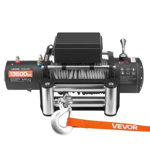 VEVOR Elektrische Seilwinde, 6100 kg, 12 V DC Elektrowinde mit 24 m Seil, kabellose & kabelgebundene Fernbedienung, IP55 Offroadwinde zum Abschleppen von SUV, Jeep, Anhänger, Boot, Geländewagen – Bild 8
