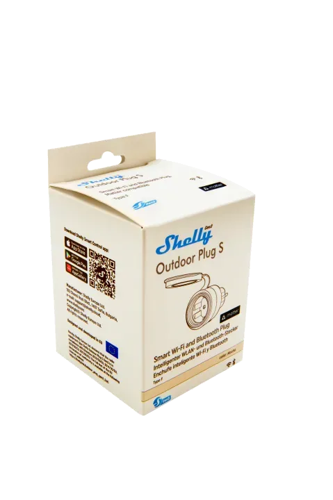 Shelly · Plug & Play "Outdoor Plug S Gen3" · Zwischenstecker für draußen · 12A · Messfunktion · WLAN · Matter · BT – Bild 9