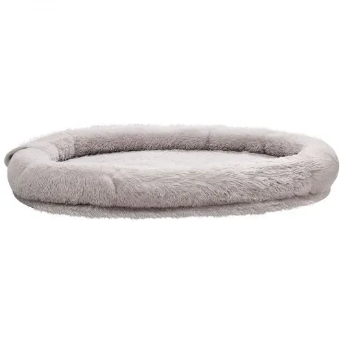 VEVOR Hundebett für Menschen & Hunde, 176x122x24 cm, Memory-Schaum-Hundebett in Menschengröße, mit Seitentasche, Griff & Reißverschluss, abnehmbarer, maschinenwaschbarer Bezug, Hochflor, Grau – Bild 10