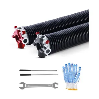 VEVOR Torsionsfedern für Garagentore (Φ 5,94 x Φ 50,8 x 711 mm) 16000 Zyklen, schwarz beschichtet zum Auswechseln, Garagentorfedern mit rutschfesten Wickelstäben & Handschuhen & Montageschlüssel VEVOR Torsionsfedern für Garagentore (Φ 5,94 x Φ 50,8 x 711 mm) 16000 Zyklen, schwarz beschichtet zum Auswechseln, Garagentorfedern mit rutschfesten Wickelstäben & Handschuhen & Montageschlüssel