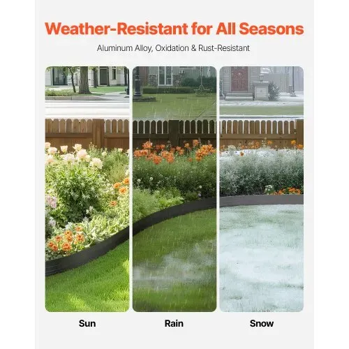 VEVOR Beeteinfassung, 10er-Pack, 1524x43x1,6 mm, Rasenkante aus Aluminiumlegierung, Mähkante, biegbare Beetumrandung, Garteneinfassung, robuste Rasenbegrenzung für Blumenbeete, Hofwege VEVOR Beeteinfassung, 10er-Pack, 1524x43x1,6 mm, Rasenkante aus Aluminiumlegierung, Mähkante, biegbare Beetumrandung, Garteneinfassung, robuste Rasenbegrenzung für Blumenbeete, Hofwege