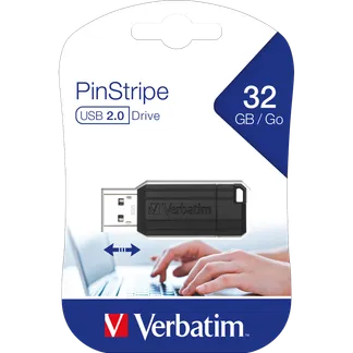 USB 2.0 Stick Verbatim, 32GB Speicher, PinStripe, Schiebemechanismus USB 2.0 Stick Verbatim, 32GB Speicher, PinStripe, Schiebemechanismus