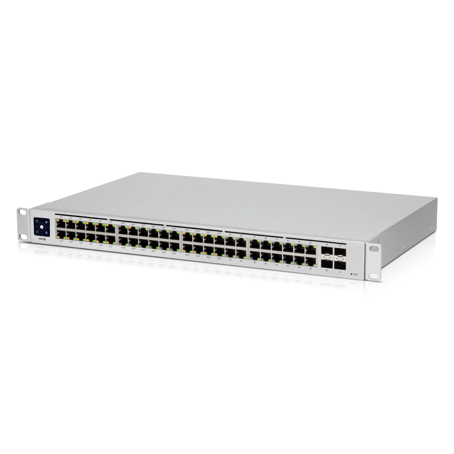 Ubiquiti Switch smart managed Layer2 52 Port • 48x GbE • PoE Budget 195W • 32x PoE at • 4x SFP • 19″ • Lüfterlos • UniFi • USW-48-POE Ubiquiti Switch smart managed Layer2 52 Port • 48x GbE • PoE Budget 195W • 32x PoE at • 4x SFP • 19″ • Lüfterlos • UniFi • USW-48-POE