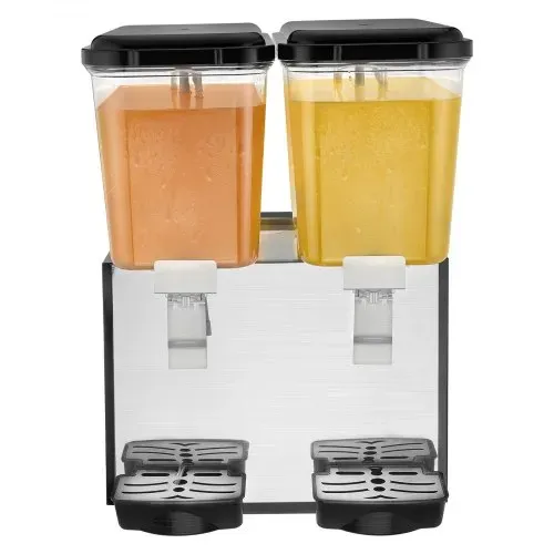 VEVOR kommerzieller Getränkespender mit 2 Tanks, Saftspender 18 L (pro Tank), 370 W Edelstahl Eistee-Getränkeautomat mit 7–12 °C Kühltemperatur, für Kaltgetränke Restaurant Bar Party Buffet Catering – Bild 10