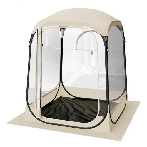 VEVOR Transparentes Zelt, 127x127x170 cm, Pop-up-Zelt für 1–2 Personen, Sportzelt mit Bodenmatte & oberer Abdeckung, Outdoor-Bubble-Zelt, Campingunterstand für Veranstaltungen, Angeln, Jubeln – Bild 10