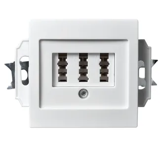 TAE-NFN-Anschlussdose McPower “Flair“ UP, weiß, 3x 6-polig TAE-NFN-Anschlussdose McPower “Flair“ UP, weiß, 3x 6-polig