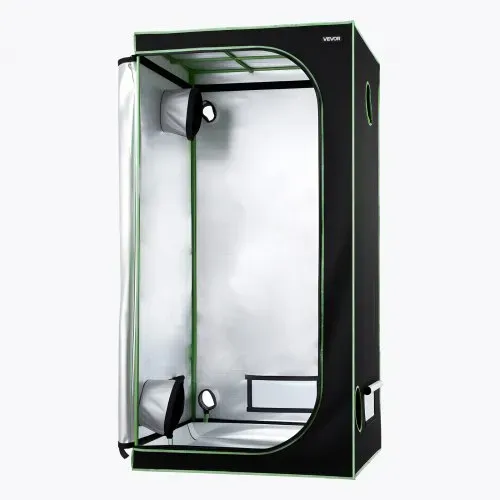 VEVOR Growzelt, 100x100x200 cm, Growbox 600D hochreflektierendes Mylar, Indoor-Pflanzenzelt mit Beobachtungsfenster, Bodenwanne & Reißverschluss, Gewächshaus Zuchtzelte für Obst, Blumen & Gemüse – Bild 10