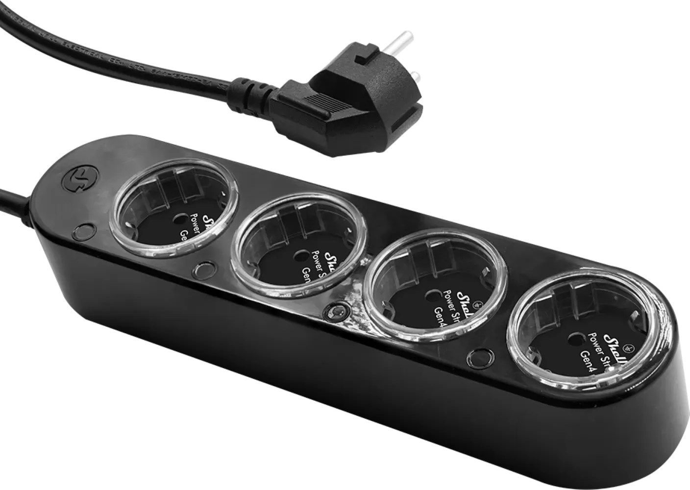 Shelly · Plug & Play "Power Strip 4 Gen4" · Smarte Steckdosenleiste · 4x 12A · Messfunktion · WLAN · Zigbee · Matter · BT · schwarz – Bild 2