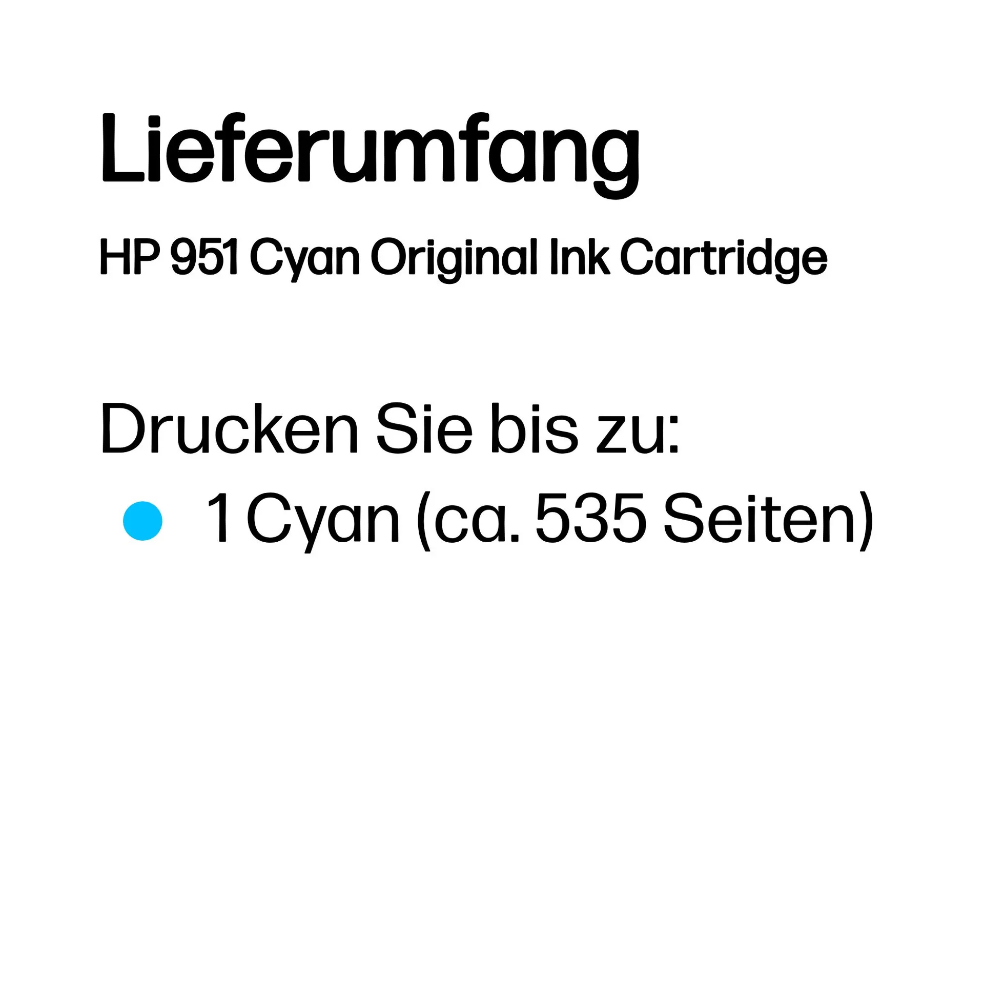 HP 951 Cyan Original Druckerpatrone – Bild 2