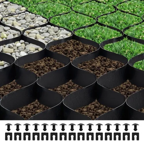 VEVOR Kiesgitter, 50 mm Tiefe, Rasengitter 8200×1200 mm, Kieswabe, Wabengitter HDPE, durchlässige Geogitter zur Einfahrtsstabilisierung, für Garten, Terrasse, Gehweg, Wohnmobilparkplätze VEVOR Kiesgitter, 50 mm Tiefe, Rasengitter 8200×1200 mm, Kieswabe, Wabengitter HDPE, durchlässige Geogitter zur Einfahrtsstabilisierung, für Garten, Terrasse, Gehweg, Wohnmobilparkplätze