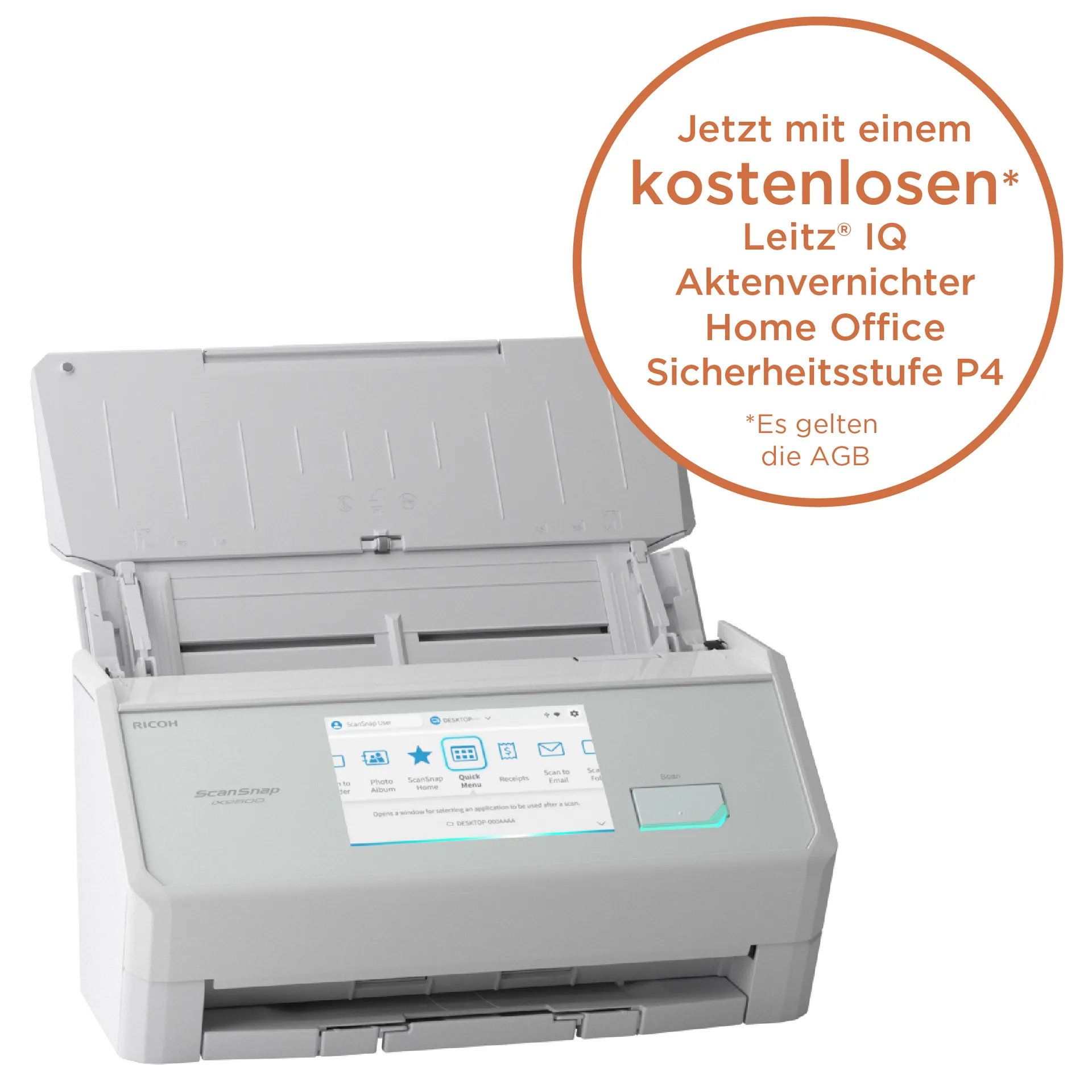 Ricoh ScanSnap IX2500 ADF-Scanner 600 x 600 DPI A4 Weiß – Bild 2