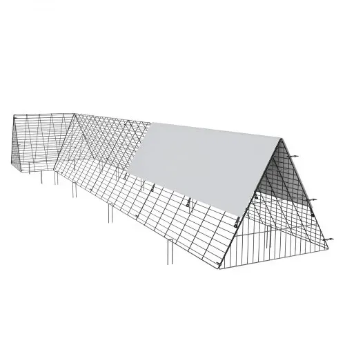 VEVOR Hühnertunnel, 400 x 100 x 61,5 cm (L x B x H) Hühnerkäfig für den Hof, tragbare Hühnertunnel für draußen mit Eckrahmen, Hühnerstall-Auslauf, geeignet für Hühner, Enten, Kaninchen – Bild 9