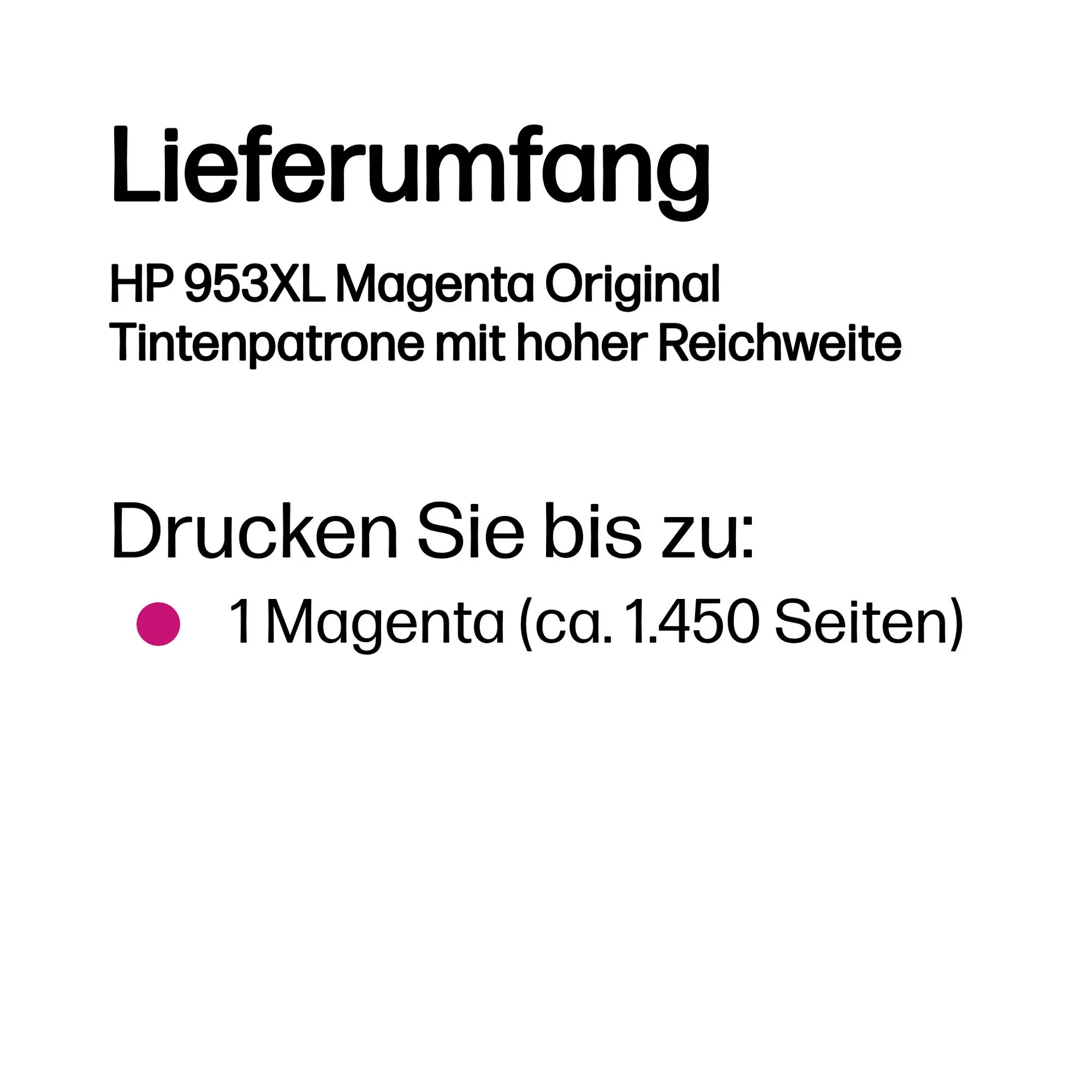 HP 953XL Magenta Original Tintenpatrone mit hoher Reichweite – Bild 3