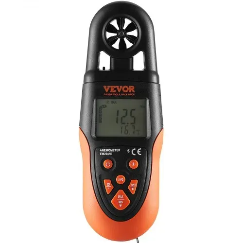VEVOR Anemometer 78,4MPH Luftgeschwindigkeitsmesser 191x67x43mm Windmesser IP44 Windmessgerät Windstärkemesser MAX/MIN/AVG/CU-Windgeschwindigkeitsdaten Bluetooth Geschwindigkeitsmessgerät – Bild 8