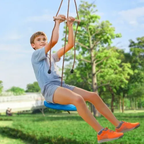 VEVOR Zipline für Kinder & Erwachsene, 16,7 m Zipline-Sets bis zu 150 kg, Seilrutschen für den Außenbereich im Hinterhof, Spielplatzunterhaltung mit Zipline, Nylon-Sicherheitsgurt & Zubehörsatz – Bild 7