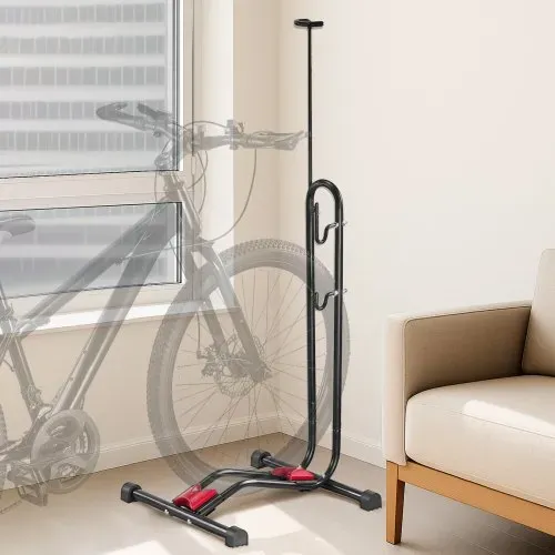 VEVOR Fahrradständer, kompatibel mit Mountainbikes & 406,4–700 mm Fahrrädern, Freistehender Fahrradhalter Ständer, vertikaler & horizontaler Ständer für kleine Räume, Eingangsbereich, Garage – Bild 7