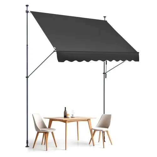 VEVOR Klemmmarkise 250 x 120 cm, Balkonmarkise mit Handkurbel, Sonnenmarkise, Terrassenüberdachung Sunsetter Deck, Höhenverstellbar von 218 bis 309 cm, Markise für Terrasse/Balkon/Garten, Schwarz VEVOR Klemmmarkise 250 x 120 cm, Balkonmarkise mit Handkurbel, Sonnenmarkise, Terrassenüberdachung Sunsetter Deck, Höhenverstellbar von 218 bis 309 cm, Markise für Terrasse/Balkon/Garten, Schwarz