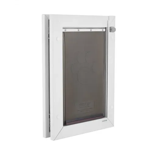 VEVOR Hundeklappe (Mittelgroß) mit 3 Magnetklappen & Metallrahmen, Wetterfeste Katzenklappe für Innen- und Außentüren, Katzentür Hundetür Haustierklappe Weiß 20,96 x 31,12 cm (Breite x Höhe) – Bild 10
