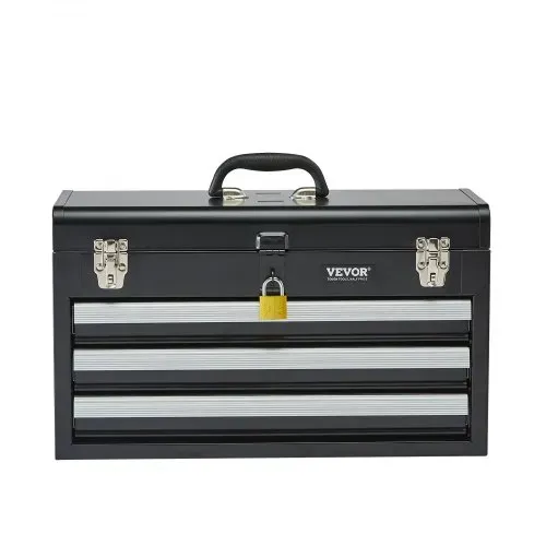 VEVOR Werkzeugkiste 520x218x304mm, Werkzeugkasten mit 3 Schubladen, Werkzeugkoffer mit EVA-Einlagen, Schubladenverriegelung mit Kugellagern und Pulverbeschichtung, multifunktionaler Werkzeug-Organizer – Bild 8
