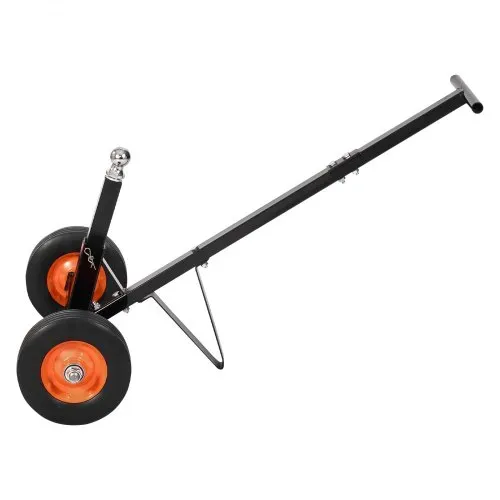 VEVOR Rangierhilfe Anhänger, Anhängerwagen, 272 kg Stützlast, 42 & 56cm einstellbare Höhe, 47,3mm Kupplungskugel, 254 mm Vollgummireifen, zum Bewegen von Wohnmobil-Bootsanhängern – Bild 10