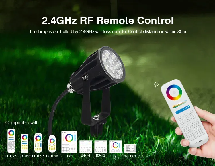 MiBoxer FUTC08 LED Garten Lampe 6W RGB-WW (RGB-CCT) mit Funk und WLAN IP65 DC24V – Bild 4