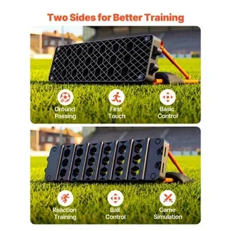 VEVOR Fußball Rebound Board 95 x 25 cm, Prellwand Brett Tragbar mit Doppeloberflächen und 3 Verstellbaren Winkeln, Fußballprellwand aus PP, Balltrainingsgerät für Pass- und Reaktionsübungen VEVOR Fußball Rebound Board 95 x 25 cm, Prellwand Brett Tragbar mit Doppeloberflächen und 3 Verstellbaren Winkeln, Fußballprellwand aus PP, Balltrainingsgerät für Pass- und Reaktionsübungen