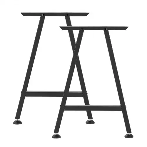 VEVOR Tischkufen 2er-Set 550x740 mm, Trapezförmige Tischuntergestell 1000 kg, Tischbeine Kohlenstoffstahl, Möbelfüße, Tischgestell, Tischfüße für Schreibtische, Couchtische, Esstische, Schwarz – Bild 8