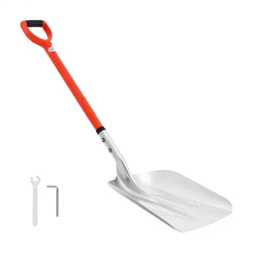 VEVOR Schneeschaufel, 350x400 mm Schneeräumer aus Aluminiumlegierung mit D-förmigen Griffen, Schneeräumer, Schneeschippe, Schneeschüppe, tragbares Schneeräumwerkzeug für Garten, Auto, Camping – Bild 8