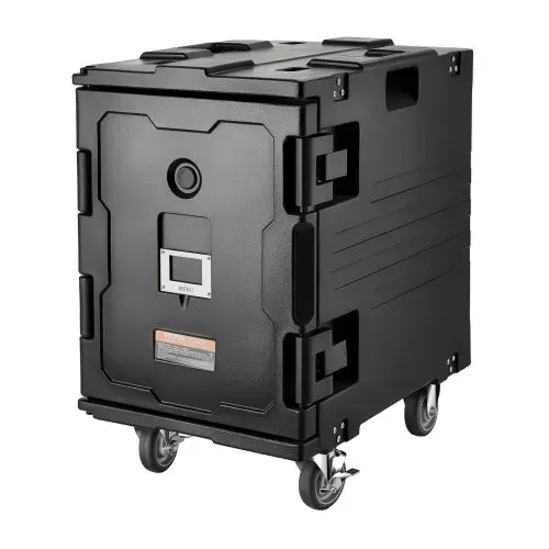 VEVOR Isolierter Speisenbehälterträger Warmhaltebox für Gastronomie 90 L, Speisenbehälter mit Schnalle, rollbarer Speisenbehälterträger, Lebensmitteltransportbox für Restaurant Kantine schwraz – Bild 9