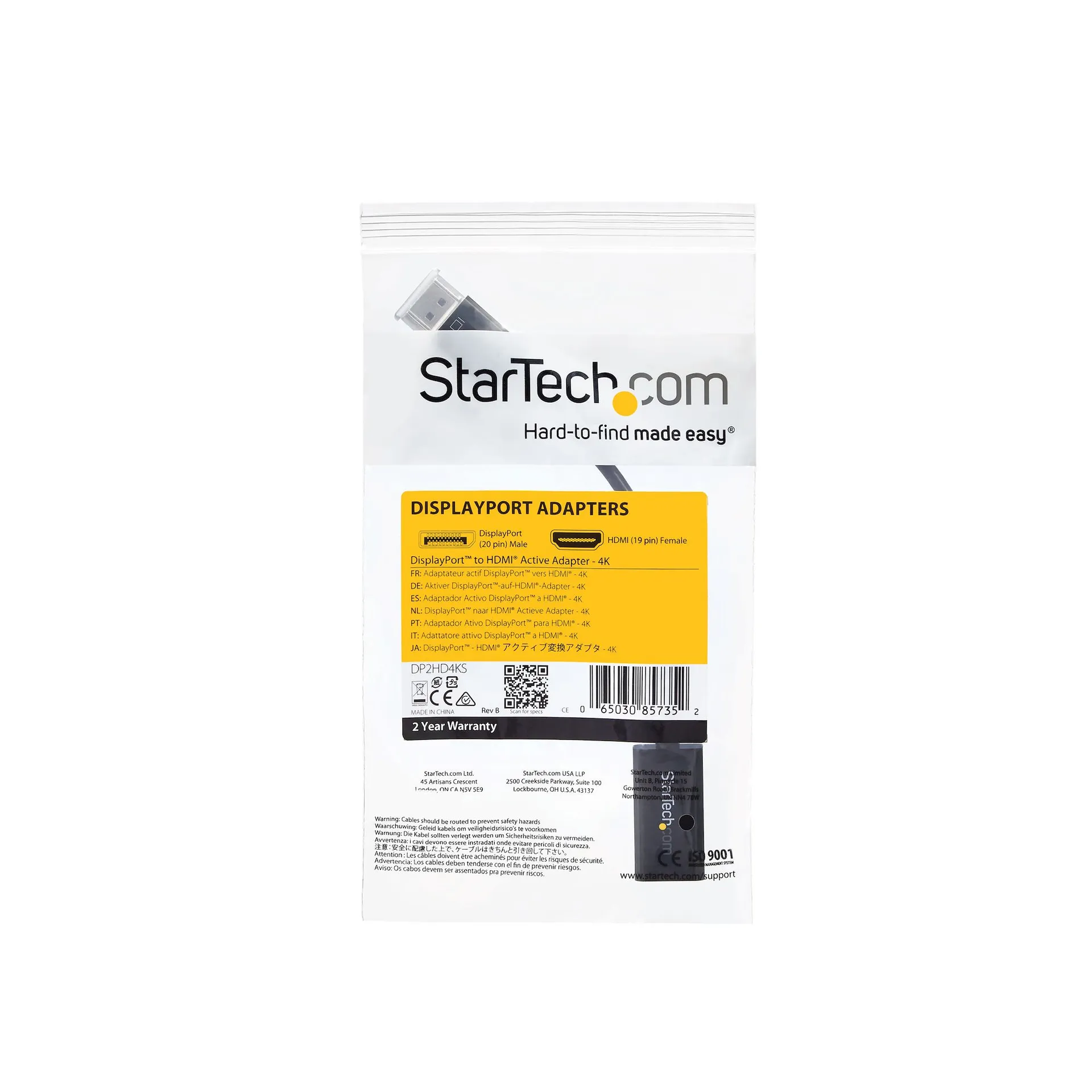 StarTech.com DisplayPort auf HDMI 4k @ 30Hz Adapter - DP 1.2 zu HDMI Video und Audio aktiv Konverter – Bild 6