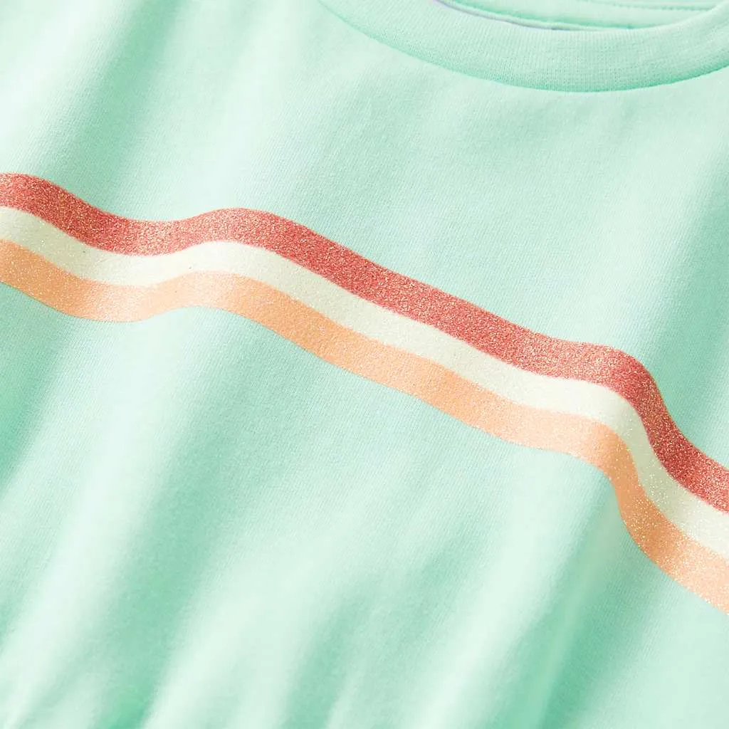 vidaXL Kinderkleid mit Kordelzug Knallgrün 92 – Bild 4