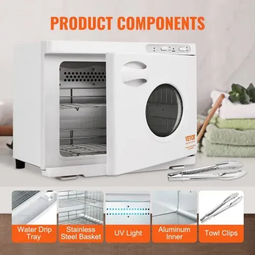 VEVOR 23 L Handtuchwärmer Kompressen Towel Handtuch Wärmer 50–60 Handtücher, Handtuch Hot Cabinet Handtuch Hot Cabinet mit UV-Lampe, Kompressenwärmer Heißhandtuchwärmer 360°-Heizfunktion – Bild 4