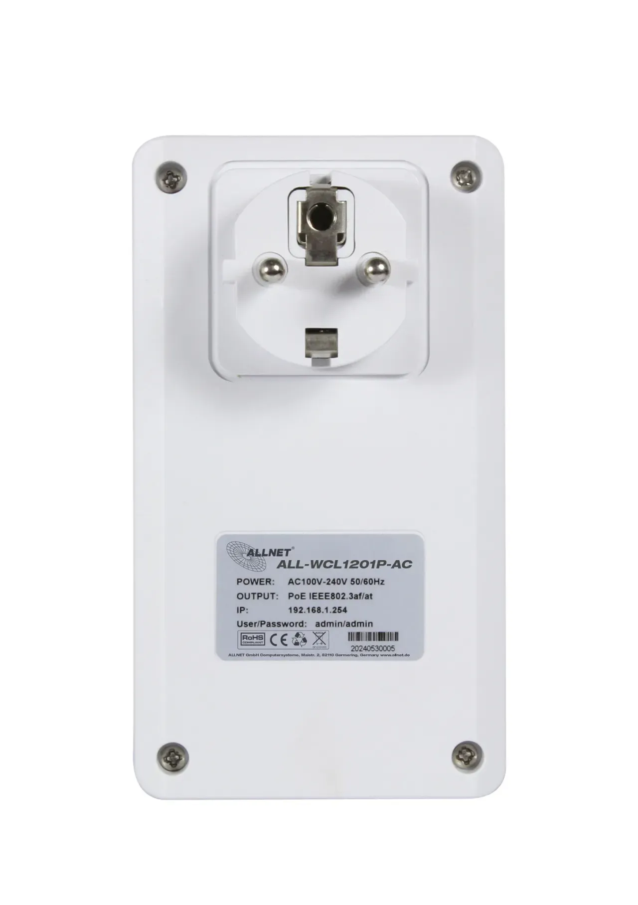 ALLNET Wireless Client mit PoE Out 2,4GHz (300Mbps) und 5GHz (867bps) AC ALL-WCL1201P-AC – Bild 4