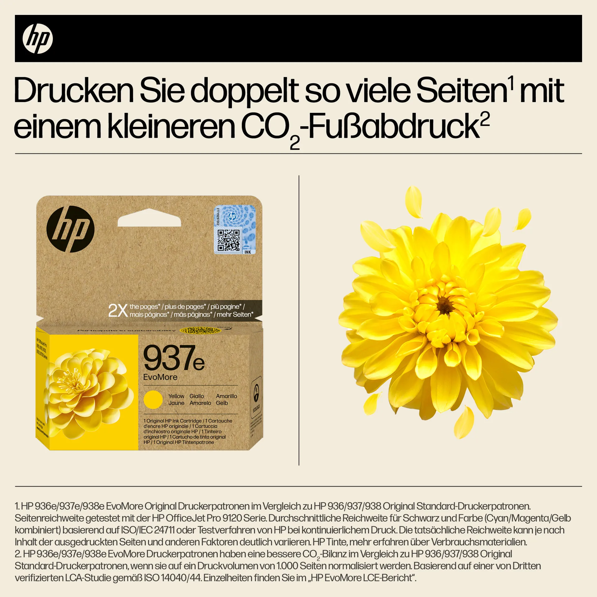 HP 937e EvoMore Gelb Original Druckerpatrone – Bild 6