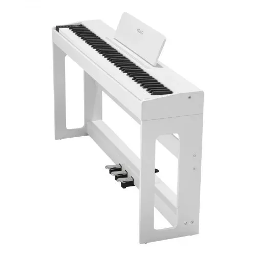 VEVOR Gewichtetes Digitalpiano, 88 Tasten vollgewichtet, E-Piano-Tastatur mit Möbelständer, Netzadapter, Dreifachpedal, Aufnahmefunktion, 280 Töne, Kabellose Verbindung, für Anfänger, Weiß – Bild 10