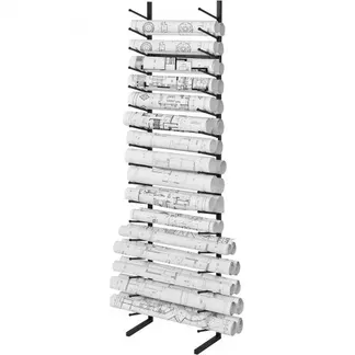 VEVOR Blaupausen-Aufbewahrungsregal, Hängendes Poster-Präsentationsregal mit 16 Ebenen, Vertikaler Blaupausen-Rollenordnerhalter 2 Rollen/Reifen, Rollordner-Aufbewahrungsregal für Blaupausen-Kartenposter VEVOR Blaupausen-Aufbewahrungsregal, Hängendes Poster-Präsentationsregal mit 16 Ebenen, Vertikaler Blaupausen-Rollenordnerhalter 2 Rollen/Reifen, Rollordner-Aufbewahrungsregal für Blaupausen-Kartenposter