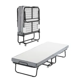 VEVOR Rollbett Klappbett mit 10 cm Matratze, faltbares Einzelbett mit Memory Foam-Matratze (190 x 81 cm), 136,1 kg belastbares Gästebett für Erwachsene, Metallbett für Schlafzimmer Wohnzimmer VEVOR Rollbett Klappbett mit 10 cm Matratze, faltbares Einzelbett mit Memory Foam-Matratze (190 x 81 cm), 136,1 kg belastbares Gästebett für Erwachsene, Metallbett für Schlafzimmer Wohnzimmer