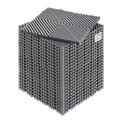 VEVOR 24 x Drainagematte Garage Bodenfliesen Ineinandergreifend 31x31cm Grau VEVOR 24 x Drainagematte Garage Bodenfliesen Ineinandergreifend 31x31cm Grau