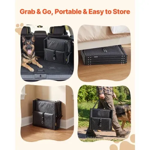VEVOR Hundetreppe Auto Klappbar 4-Stufig, Extra Breite Hunderampe für Große Hunde mit Rutschfester Oberfläche, Tragbare Einstiegshilfe für Auto, SUV, LKW, Hochbett, Sofa, Tragkraft bis 113 kg – Bild 4